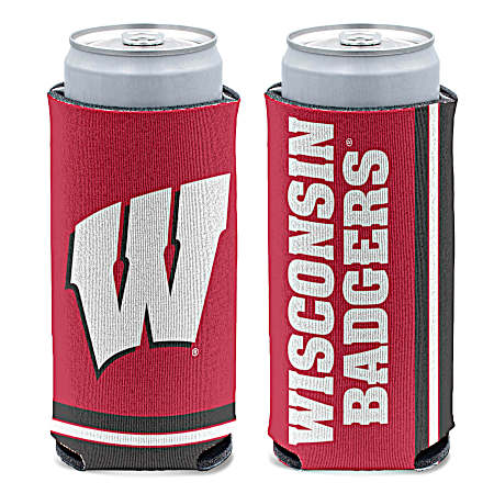 Wisconsin Badgers Neoprene Slim Can Cooler