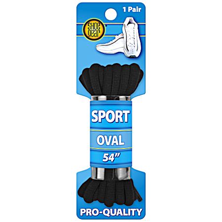 Black Oval Athletic Laces