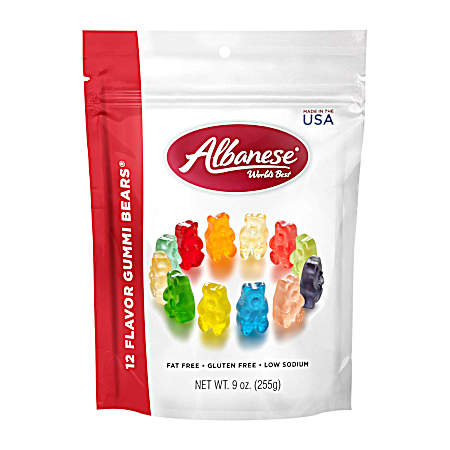 12 Flavor Gummi Bears 9 oz.