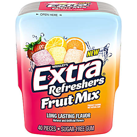 Extra Refreshers 40pc Fruit Mix Sugar Free Chewing Gum
