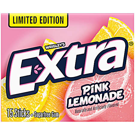 Extra Pink Lemonade Sugar Free Chewing Gum- 15 Pc