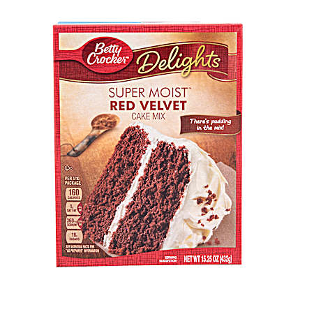Delights Super Moist 15.25 oz Red Velvet Cake Mix