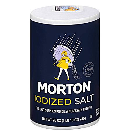Iodized Salt, 26 Oz.