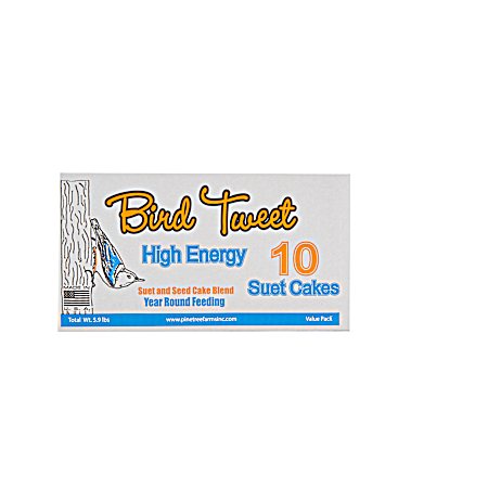 Bird Tweet High Energy Suet Cakes Wild Bird Food, 9.5 oz - 10 pk