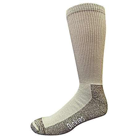 Men's Steel Toe Non-Binding Khaki Crew Socks - 2 Pk