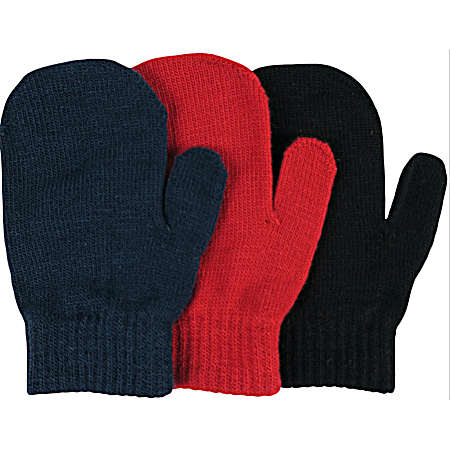 Toddler's Stretch Mittens 3 Pk - Assorted