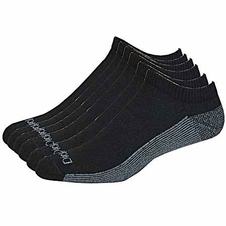 Men's Dri-Tech Black Low Cut Socks - 6 Pk