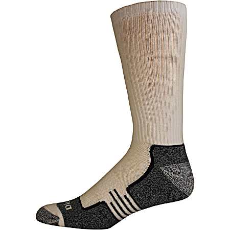 Men's Industrial Mid-Weight White Crew Socks