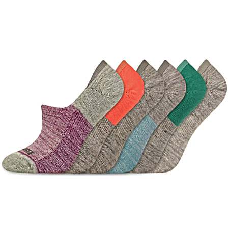 Women's Dri-Tech Light Grey Liner Socks - 6 Pk