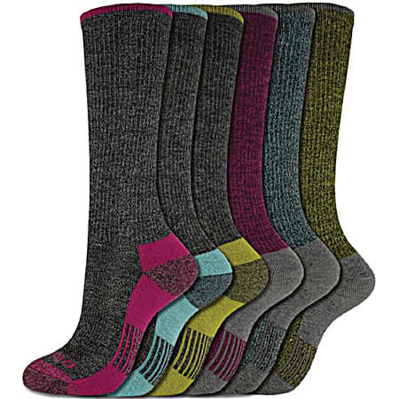 Women's Dri-Tech Black Boot Socks - 6 Pk