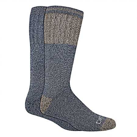 Men's Grey Charcoal Brushed Thermal Crew Socks - 2 Pk