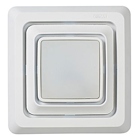 White Quick Installation Bathroom Exhaust Fan Grille/Cover w/ LED Light