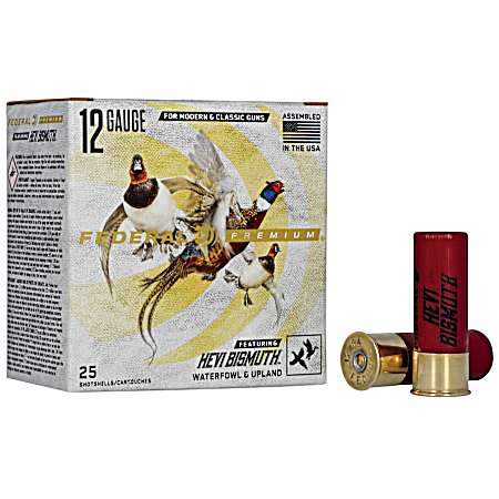 12 Gauge Hevi-Bismuth 2-3/4'' 3 Shot Upland Shotsells - 25 Rounds