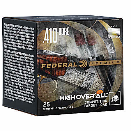.410 Bore High Overall 2-1/2'' Max 8 Shot Shotshells - 25 Rounds