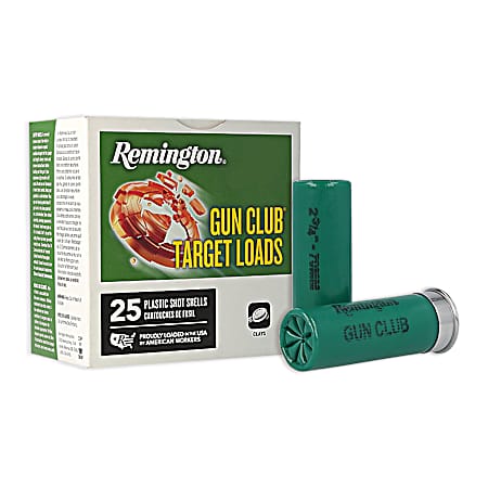 Gun Club 12 Ga 7.5 Shot Size Plastic Shot Shells - 25 Rounds