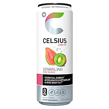 12 oz Sparkling Kiwi Guava Energy Drink