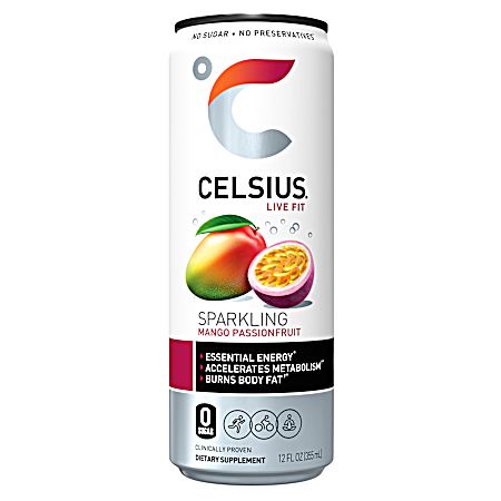 12 oz Sparkling Mango Passionfruit Energy Drink