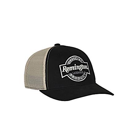 Men's Black/Beige Stitch Logo Cap