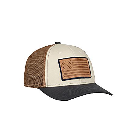 Adult American Flag Patch Ball Cap