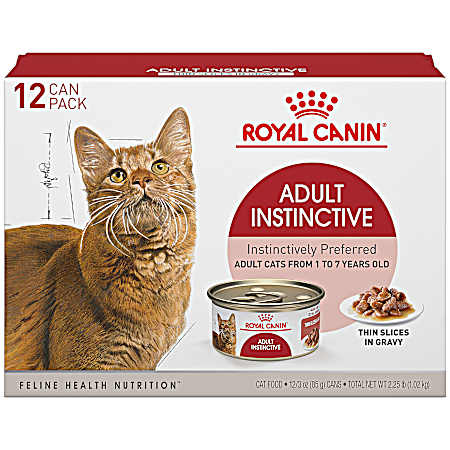 Adult Instinctive Thin Slices in Gravy Wet Cat Food Multipack - 12 pk