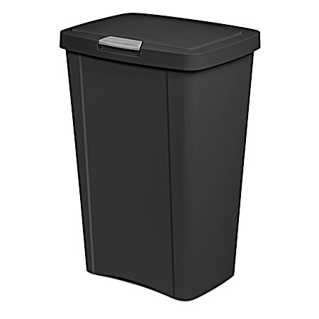 13 gal Black Touch Top Wastebasket