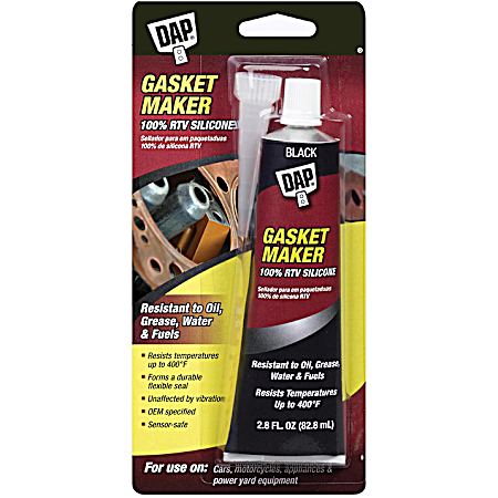 2.8 fl oz Black Gasket Maker 100% RTV Silicone Sealant