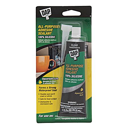 Clear All-Purpose 100% Silicone Adhesive Sealant