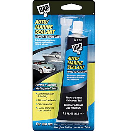 2.8 fl oz Clear 100% RTV Auto & Marine Silicone Sealant