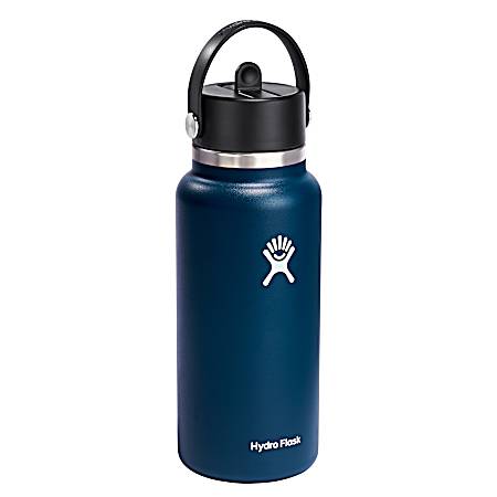 Indigo 32 oz Wide Flex Straw Cap Flask