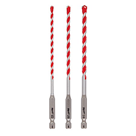 SHOCKWAVE™ Carbide Hammer Drill Bit Kit - 3 Pc