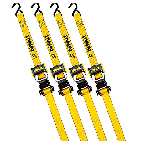 1.25 in x 12 ft Ratchet Tie Down Straps - 4 Pk