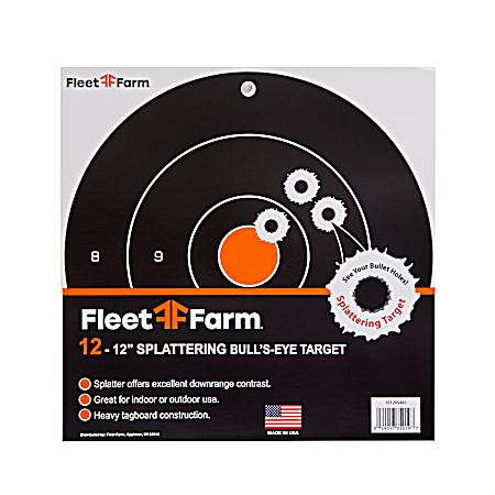 12 in Splattering Bull's-Eye Target - 12 Pk