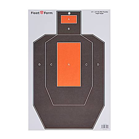 12x18 BC-IPSC Practice Paper Target - 12 Pk