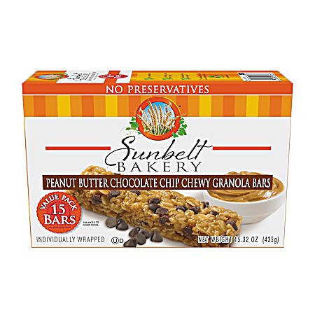 Peanut Butter Chocolate Chip Granola Bar 15 Pk