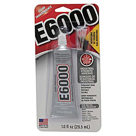 1 oz Clear Industrial Strength Adhesive w/ Precision Tips