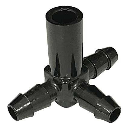 5/16 in Max Flow Black Tubing Tee - 12 Pk