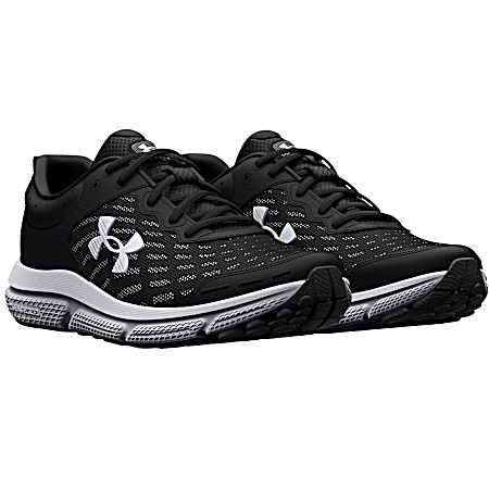 Men's Black/White Charged Assert 10 Running Shoes
