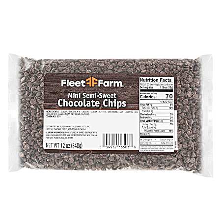 12 oz Mini Semi Sweet Chocolate Chips