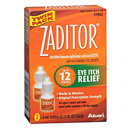 0.17 fl oz Antihistamine Eye Drops - Twin Pack