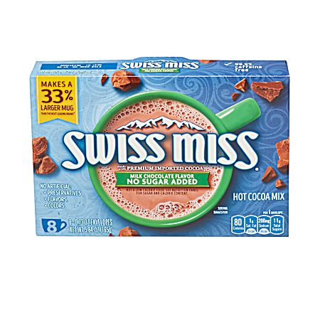 No Sugar Added Milk Chocolate Flavor Hot Cocoa Mix - 8 Pk