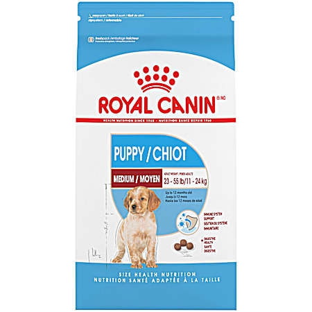 Puppy Medium Breed Dry Dog Food, 30 lbs