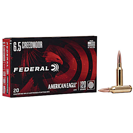 6.5 Creedmoor American Eagle 120 Grain OTM - 20 Rounds