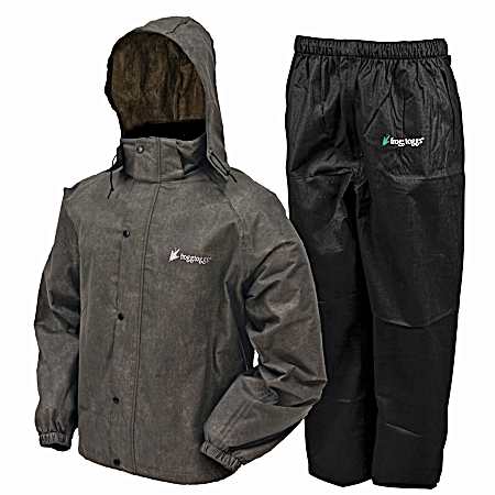 Men's Stone & Black All Sport Rain Suit