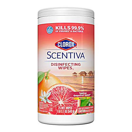 Scentiva Tahitian Grapefruit Splash Disinfecting Wipes - 75 Ct