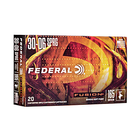 .30-06 Springfield Fusion 165 Grain Centerfire Rifle Cartridges - 20 Rounds