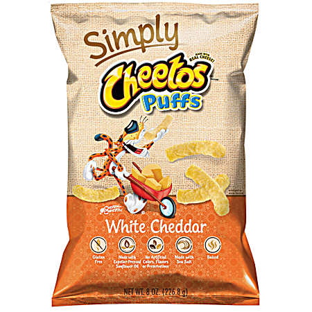8 oz Simply Cheetos Puffs White Cheddar Cheese