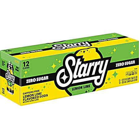 12 oz Zero Sugar Lemon Lime Soda - 12 Pk
