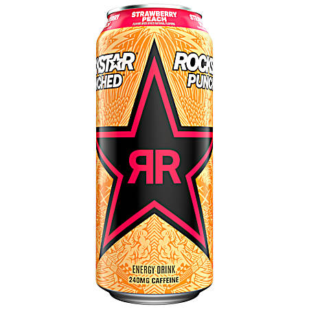 16 oz Punched Strawberry Peach Energy Drink