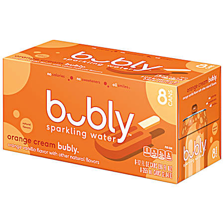 12 oz Orange Creamsicle Sparkling Water - 8 Pk