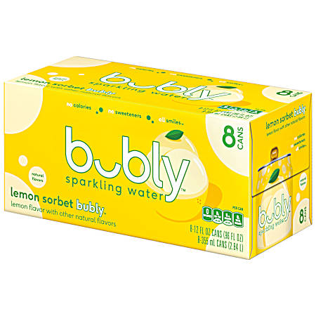 12 oz Lemon Sorbet Sparkling Water - 8 Pk.